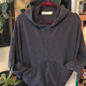 FreePeopke beach dark purple/grey hoodie L
